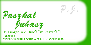 paszkal juhasz business card